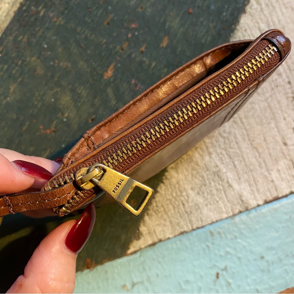 Small FOSSIL Wallet | Leather | Brown | - Picture 9 of 11